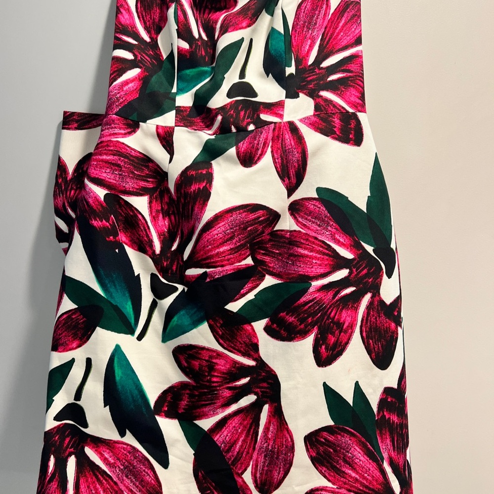 Milly NWT size 4 Strapless floral bow dress